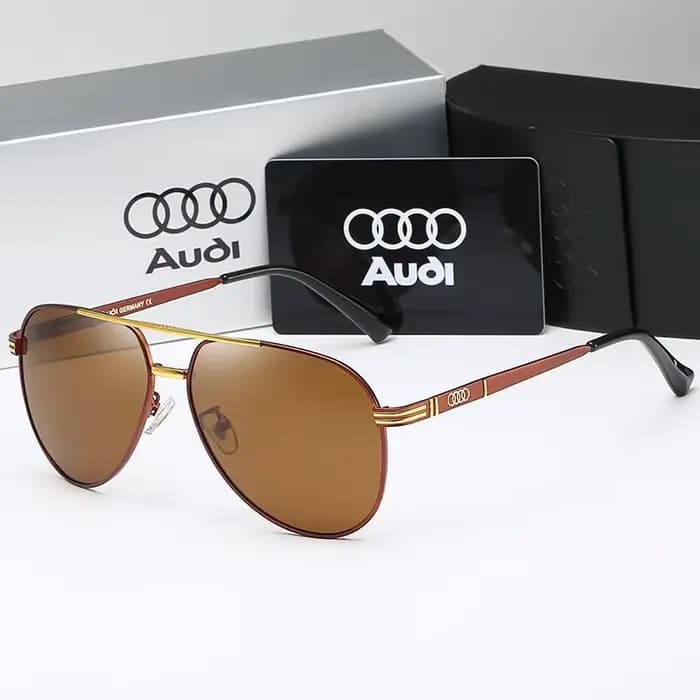 Audi UV400 lunettes de soleil polarisées antireflet rétro vol lunettes pour moto classique FrogEye l