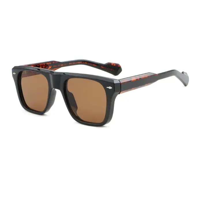 Lunettes de soleil carrées Punk Vintage pour hommes et femmes, grande monture de marque de luxe de s