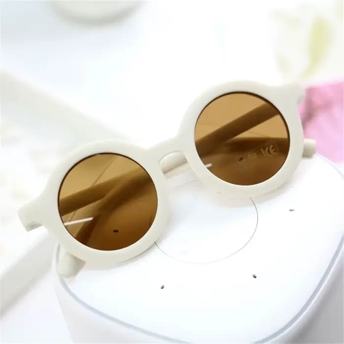 Lunettes de soleil de marque rétro pour enfants, lunettes de soleil rondes pour enfants, lunettes de