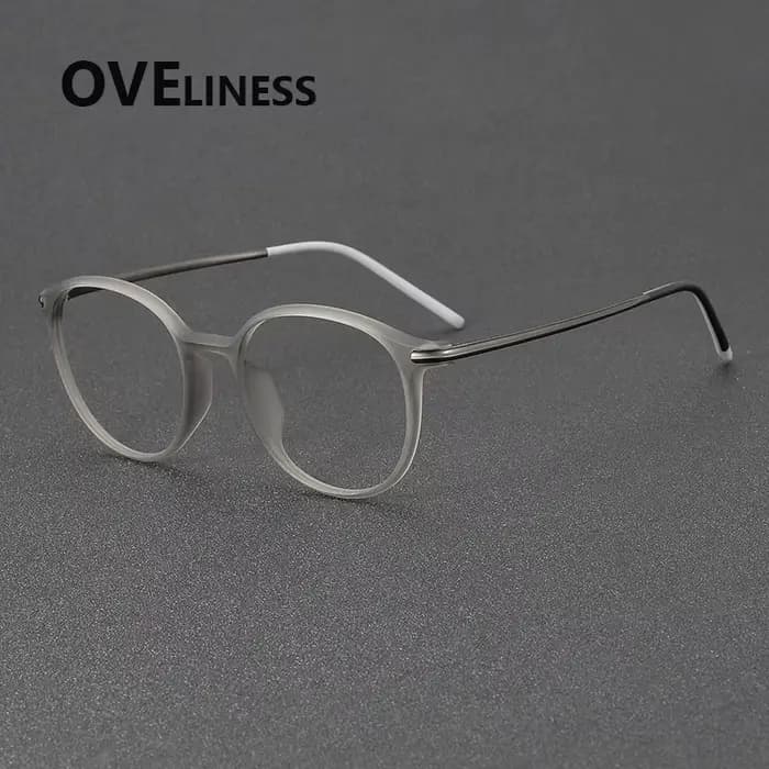 2025 acétate titane lunettes cadre pour hommes femmes marque Design rétro Vintage rond lunettes cadr