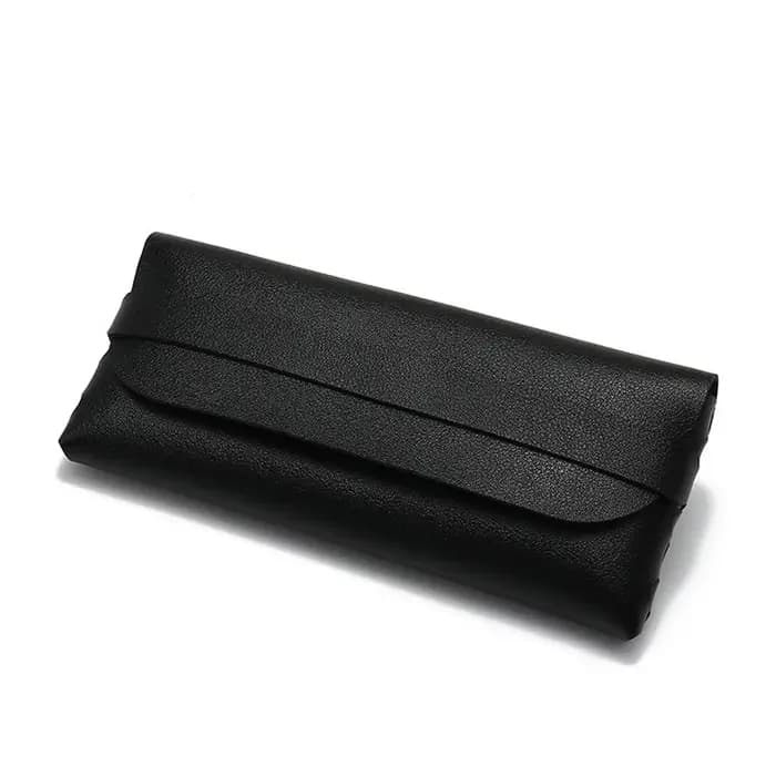 Étuis à lunettes en cuir souple et élégant noir et blanc – Sacs de protection pour lunettes, accesso