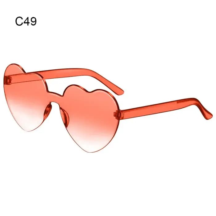 Lunettes de soleil colorées en forme de cœur, verres dégradés, nuances de documents de bonbons, fête