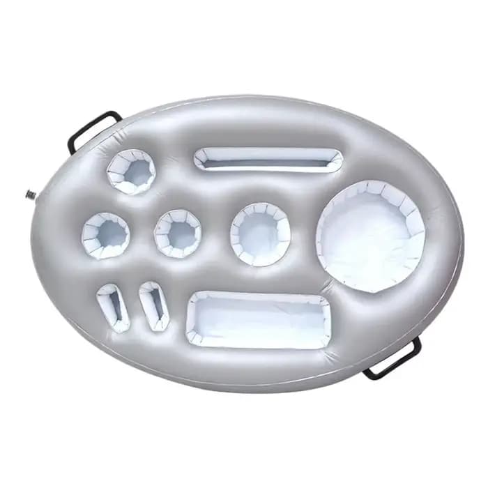 Support de Boissons Gonflable Flottant pour Piscine, Table à Bière, Refroidisseur, Plateau de Bar Fl