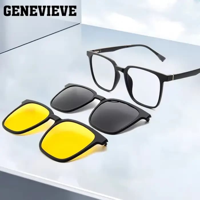 GENEVIEVE nouveau hommes pince magnétique sur lunettes de soleil polarisées sur Prescription hommes