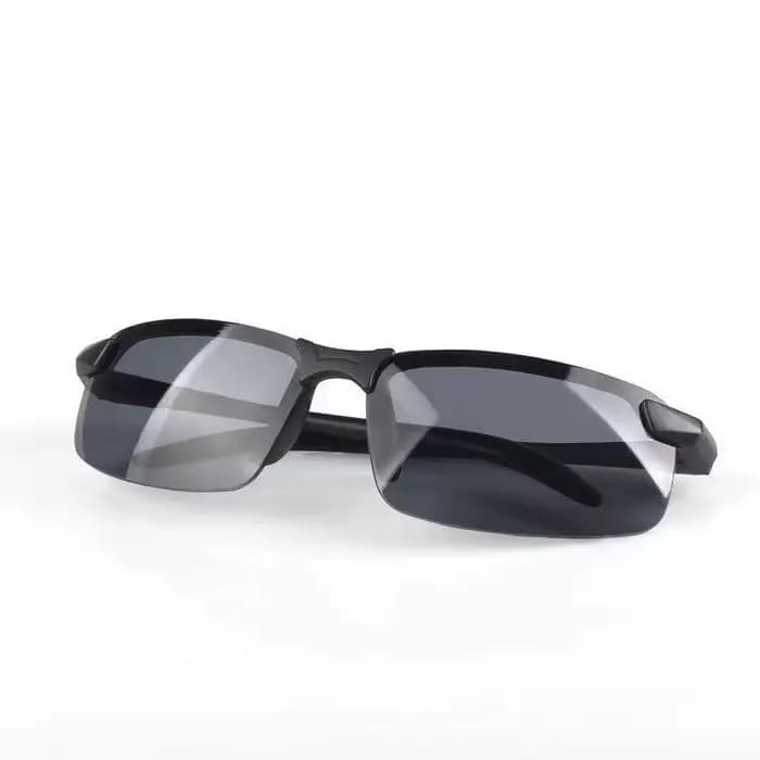 Lunettes de Vision nocturne hommes Anti-éblouissement conduite demi-monture lunettes de soleil pour