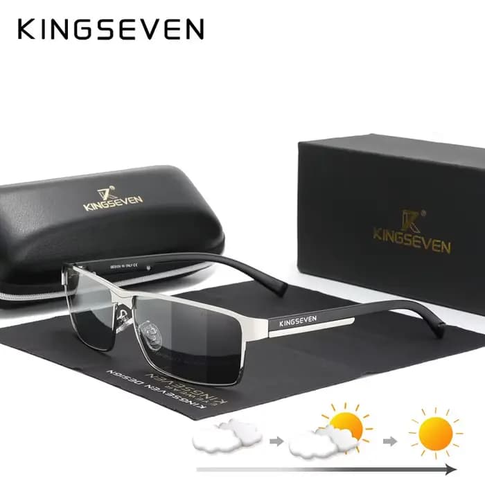 KINGSEVEN Hommes Polarisées Photochromiques lunettes de Soleil Femmes Caméléon Lunettes de Soleil UV