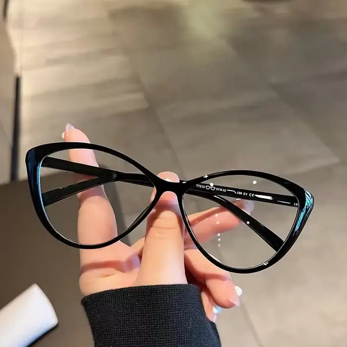 Lunettes de myopie transparentes œil de chat pour femmes, lunettes haute définition, nouvelle mode V