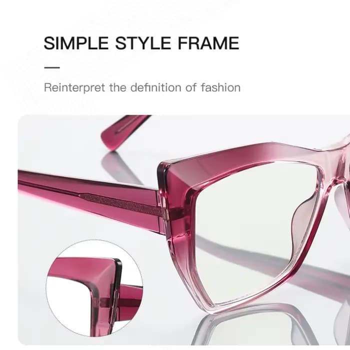 VICKY femmes Cateye Prescription lunettes de lecture dégradé myopie hypermétropie résine Anti lumièr