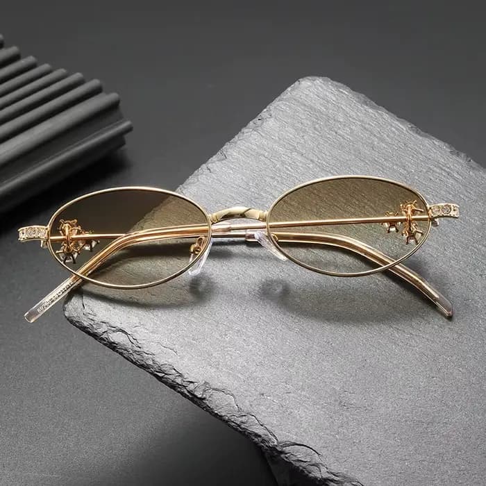 Lunettes de soleil de protection UV élégantes et haut de gamme ornées de diamants, lunettes de solei
