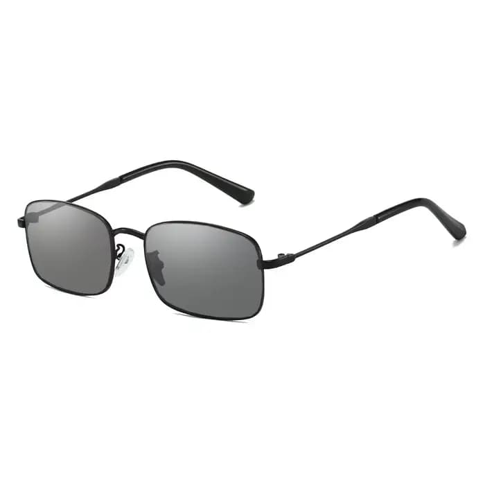 Lunettes de lecture teintées carrées en métal pour hommes, verres gris, lunettes presbytes finies, l