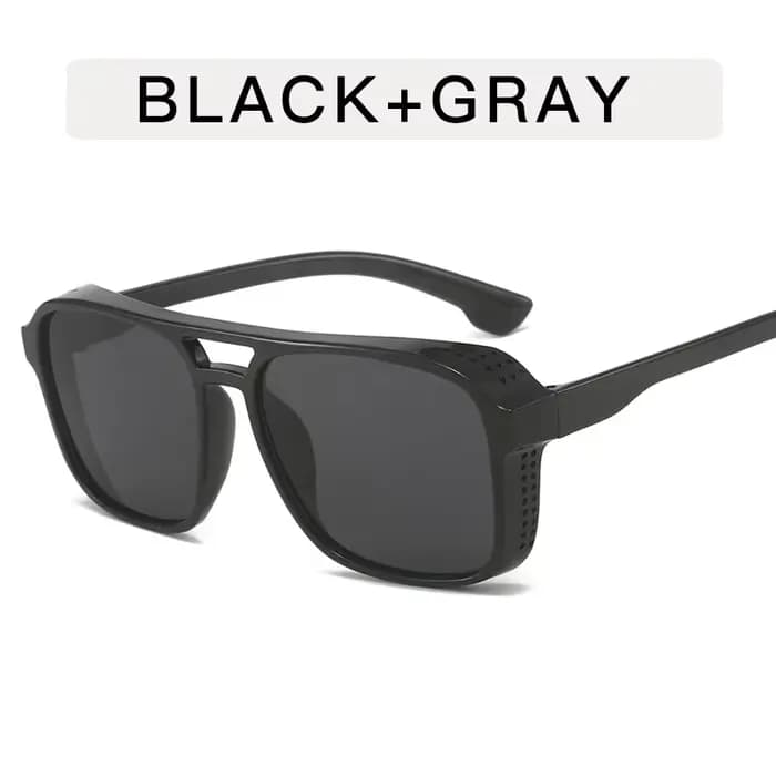 1 paire de lunettes de soleil classiques style steampunk pour hommes et femmes, de marque, rétro, ca