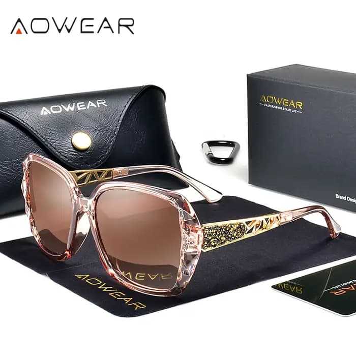 Femmes luxe dégradé surdimensionné lunettes de soleil femmes polarisées carré Vintage lunettes de so