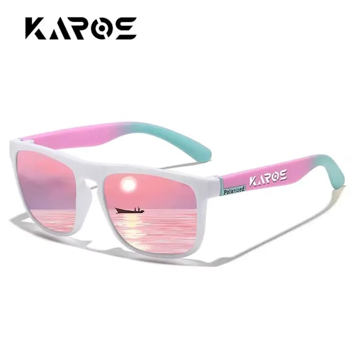 KAROS lunettes de soleil hommes/femmes polarisées carré miroir marque Design luxe UV400 parasol unis