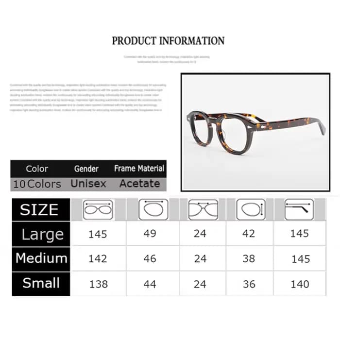 Monture de lunettes optiques hommes femmes Johnny Depp lunettes Vintage ordinateur acétate monture d