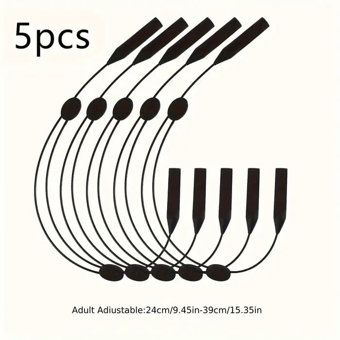 Sangle réglable pour lunettes de sport, 5 pièces, corde de suspension antidérapante pour un ajusteme