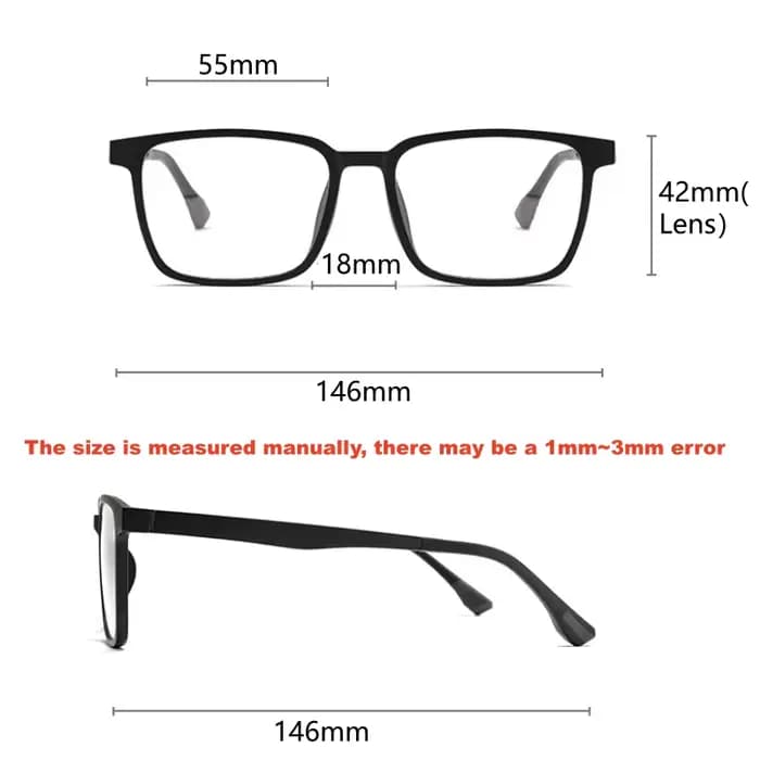 YIMARUILI – lunettes carrées à Clip magnétique, polarisées, Vision nocturne, Prescription optique, m