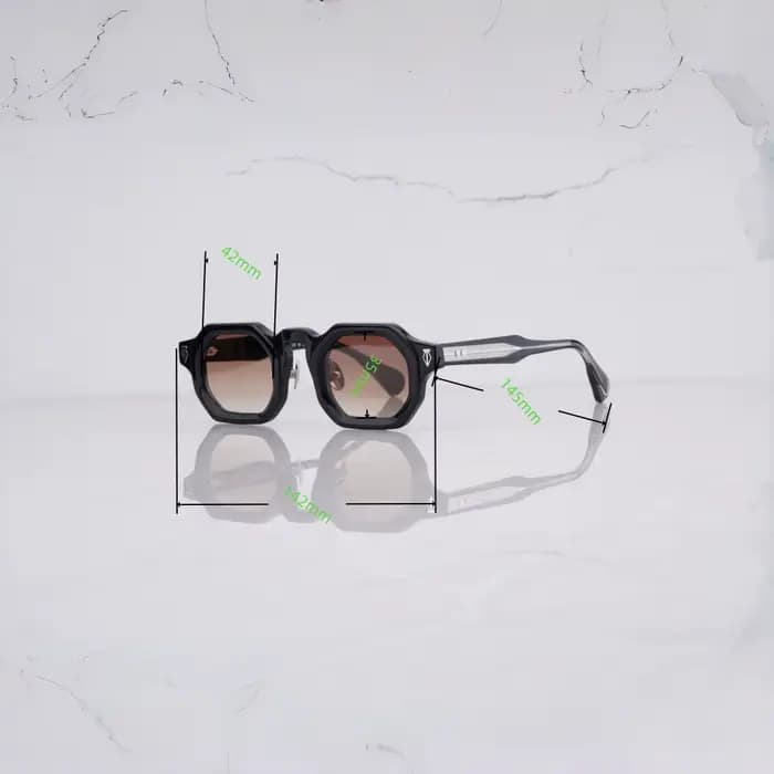 Lunettes de soleil LTEN-RI, monture en acétate solide, inspiration cage à oiseaux, design unique, te