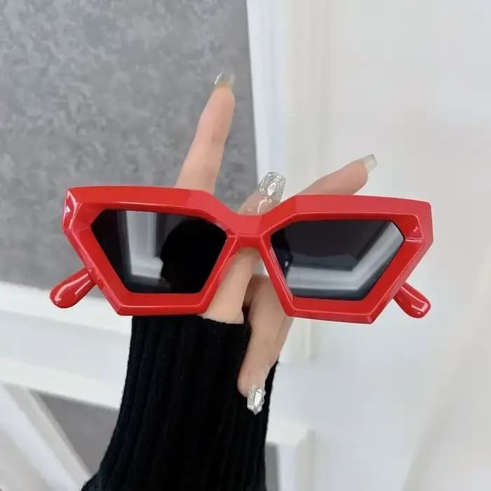 Lunettes de soleil carrées noires pour femmes et hommes, style rétro vintage, polygone, mode féminin