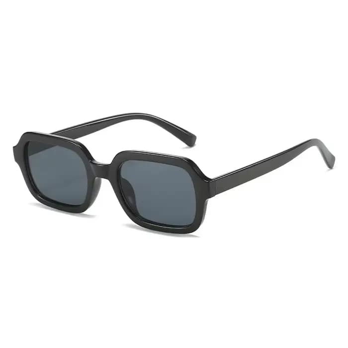 Lunettes de soleil tendance pour femme, style vintage, avec décoration jaune, monture carrée, de mar