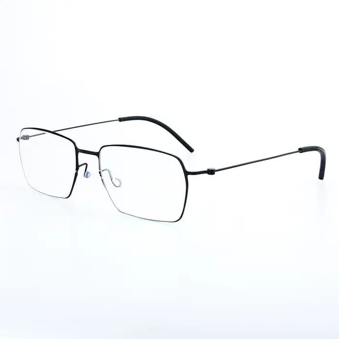 Lunettes en titane pour hommes et femmes, monture carrée ultralégère sans vis, de haute qualité, mar