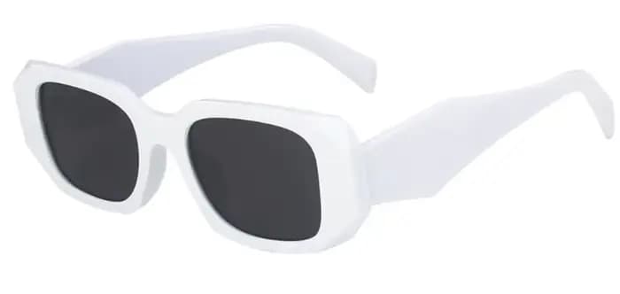 Lunettes de soleil classiques carrées blanches pour femmes, styliste de marque, simples unisexes, pe