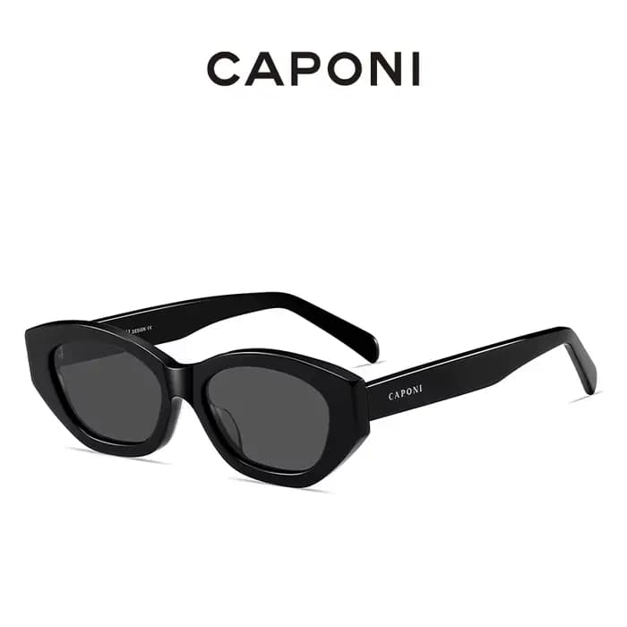 CAPONI-Lunettes de soleil œil de chat pour femme, monture étroite, verres polarisés en nylon UV400,