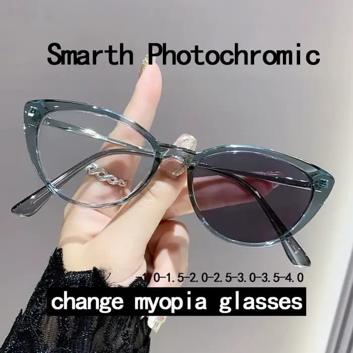 Lunettes à verres photochromiques œil-de-chat - Une tendance rétro avec une touche sophistiquée - Lu