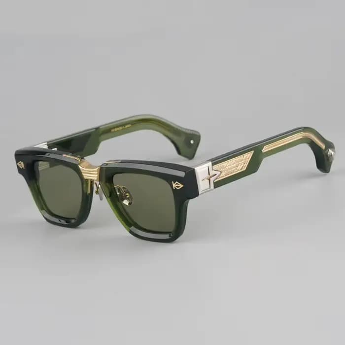 Lunettes de soleil carrées en acétate épais et lourd, de luxe, pour hommes, style classique vintage,