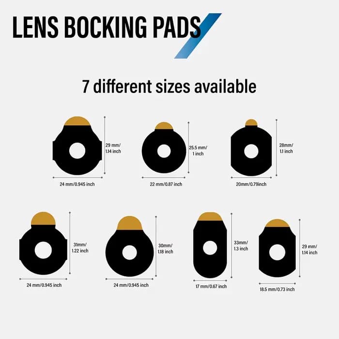 1000 pièces haute adhérence anti-dérapant PC lentille hydrophobe blocage lentille optique protéger a