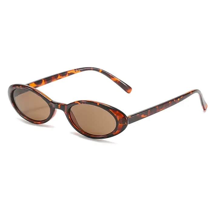 OEC CPO – lunettes de soleil ovales pour femmes, petites et Sexy, nouvelle mode léopard marron, tend