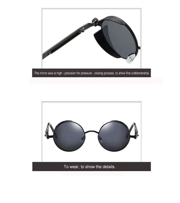 Lunettes de soleil steampunk gothiques classiques pour hommes et femmes, lunettes de soleil vintage,