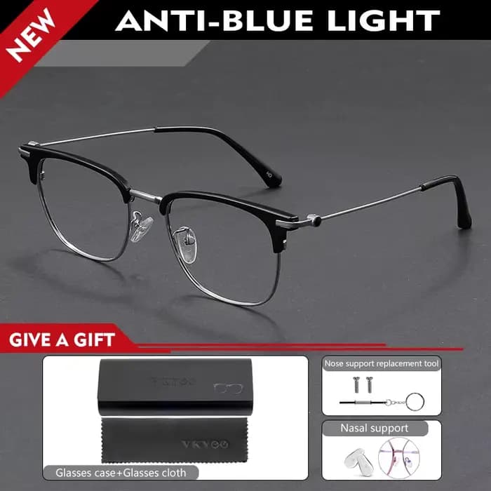 VICKY mode Vintage sarcelle pur titane lunettes hommes et femmes ordinateur bleu blocage myopie pers