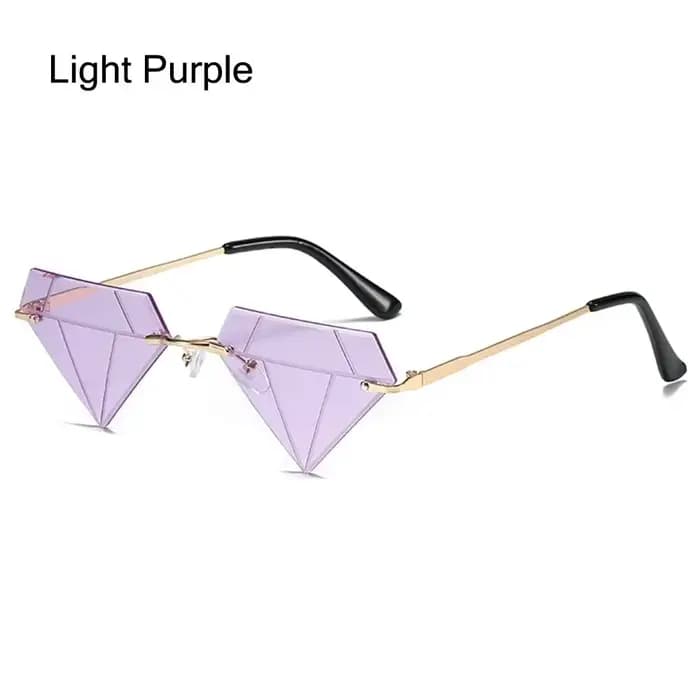 Lunettes de soleil en forme de diamant triangle pour femmes et hommes, lunettes de soleil polygone s