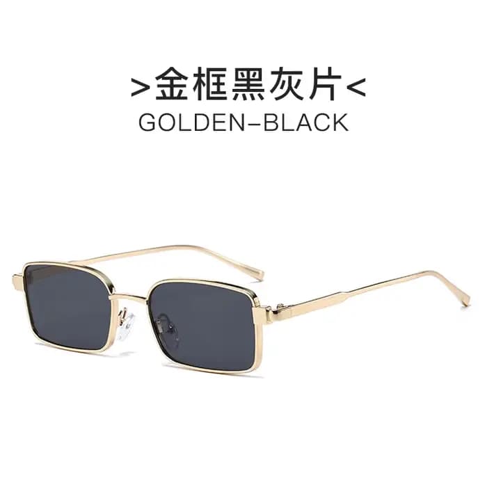 Lunettes de soleil carrées pour hommes et femmes, marque de luxe, monture métallique vintage, verres