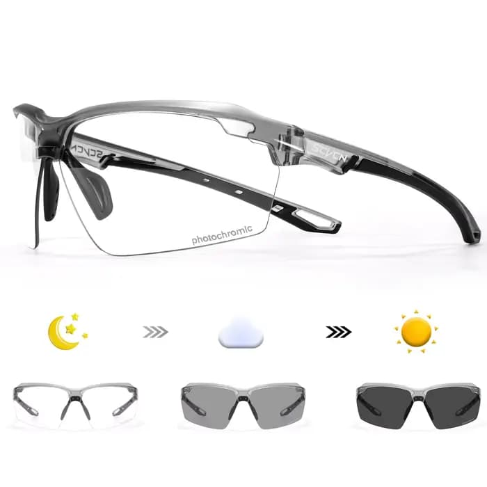 SCVCN lunettes de cyclisme photochromiques UV400 Sports de plein air lunettes de course hommes vtt c