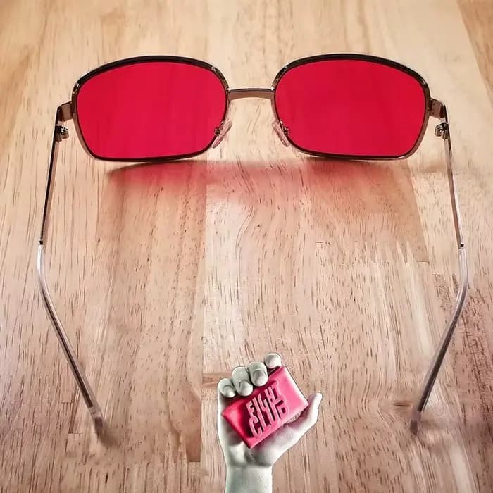 Project Mayhem-Lunettes de soleil avec boîte pour homme, verres rouges, NingClub, Tib, Durden, Olive
