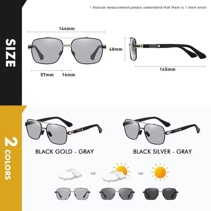 CoolPandas haute qualité lunettes de soleil polarisées hommes femmes photochromique UV400 Protection