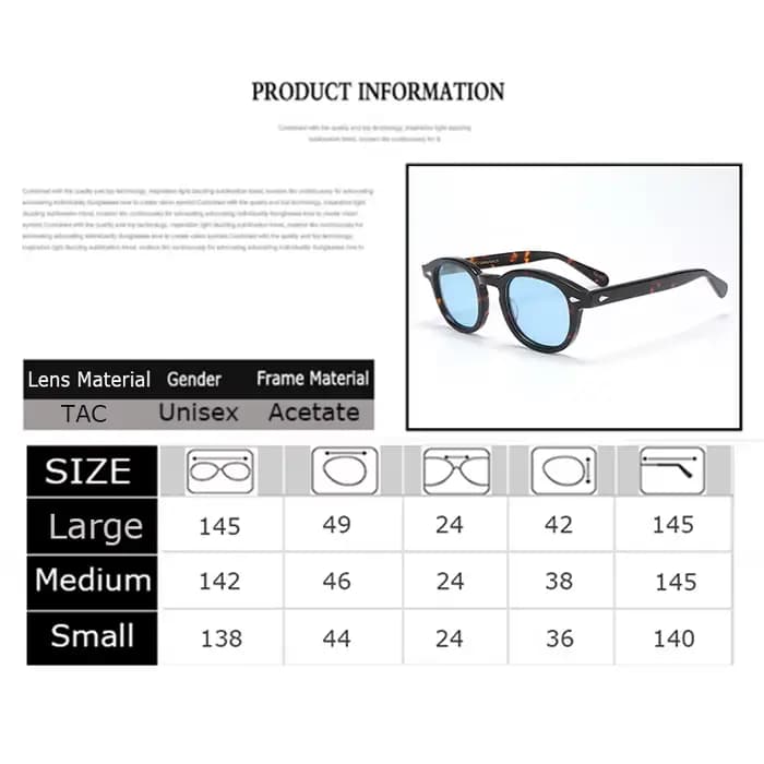 Lunettes de soleil polarisées hommes Protection UV400 Johnny Depp Lemtosh marque lunettes de soleil