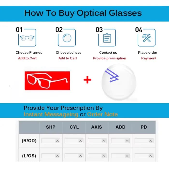 Indice 1.56 1.61 1.67 1.74 Prescription CR-39 résine asphérique lunettes lentilles myopie hypermétro