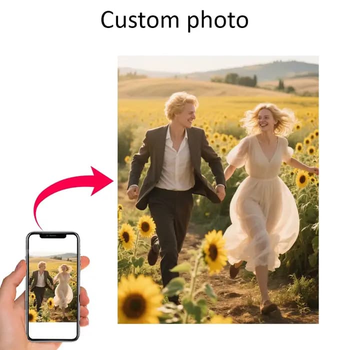 Photo personnalisée en toile de grande taille, cadeau personnalisé pour la décoration de la pièce, a