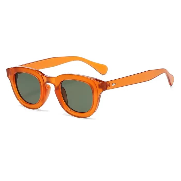Lunettes de soleil à monture ovale pour femmes, monture épaisse, petit visage, personnalité rétro, m