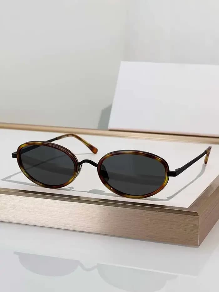 VVL VS544 lunettes de soleil cadre ovale en métal propre UV400 mode rétro 3A + emballage d'origine d