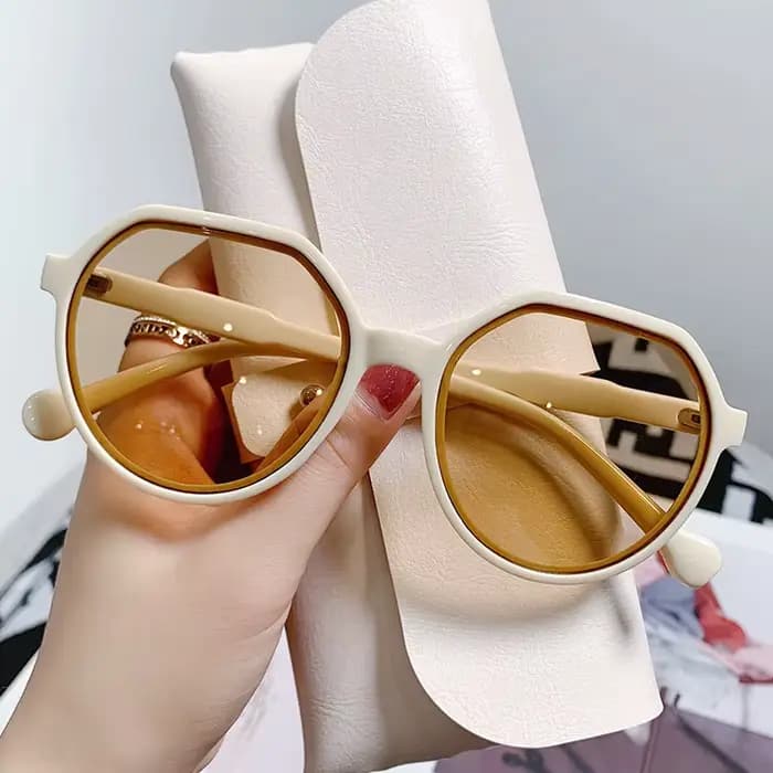 Nouvelles lunettes de soleil vintage pour femmes, monture en forme de géométrie, lunettes à la mode,
