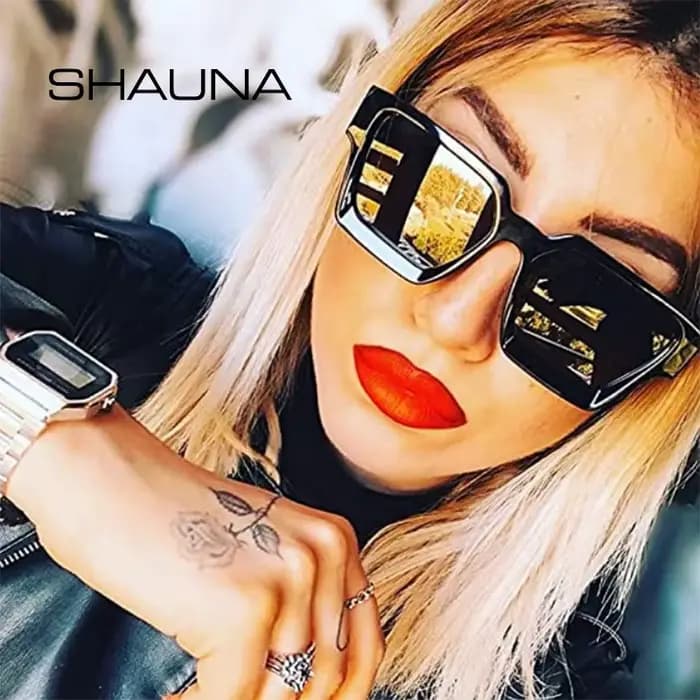 SHAUNA Ins – lunettes de soleil carrées populaires pour femmes et hommes, nuances teintes rétro UV40