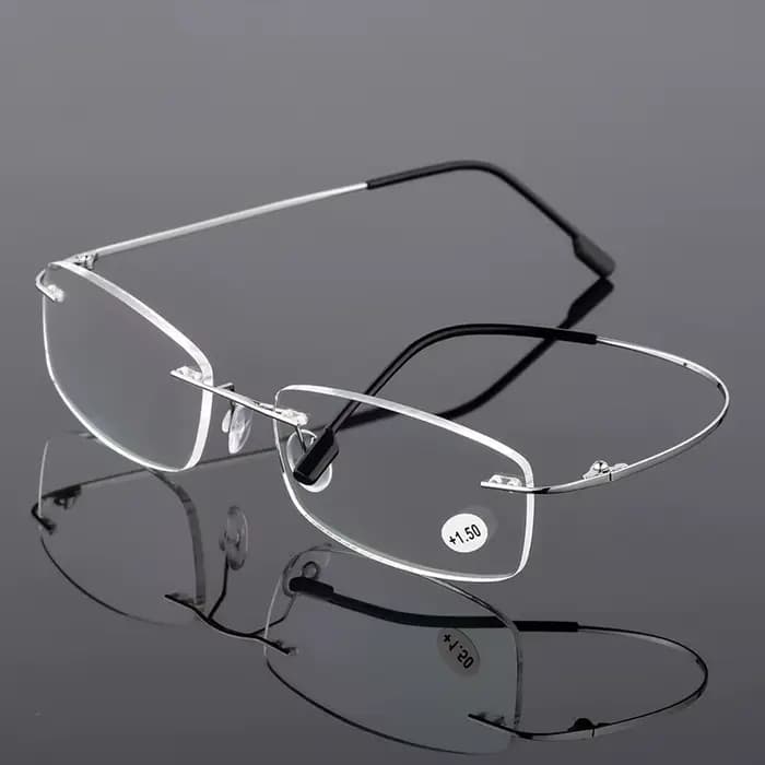 Lunettes de lecture sans monture en titane à mémoire de forme pour hommes et femmes, ultralégères, p