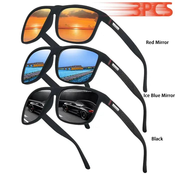 3 Paires de Lunettes de Soleil Vintage à Rayures pour Hommes et Femmes – Idéales pour l'Été, la Plag