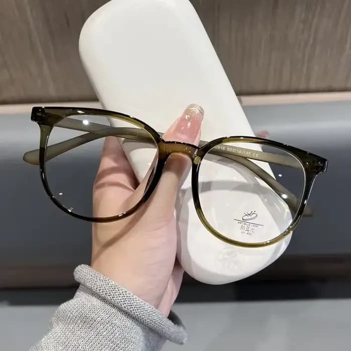 Lunettes ultralégères pour femmes, pour myopie, rondes, unisexes, lumière bleue, moins dioptrie, ver