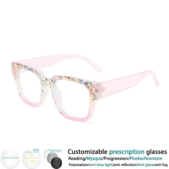 Lunettes de lecture photochromiques à rayures colorées pour femmes, lunettes presbytes optiques en r