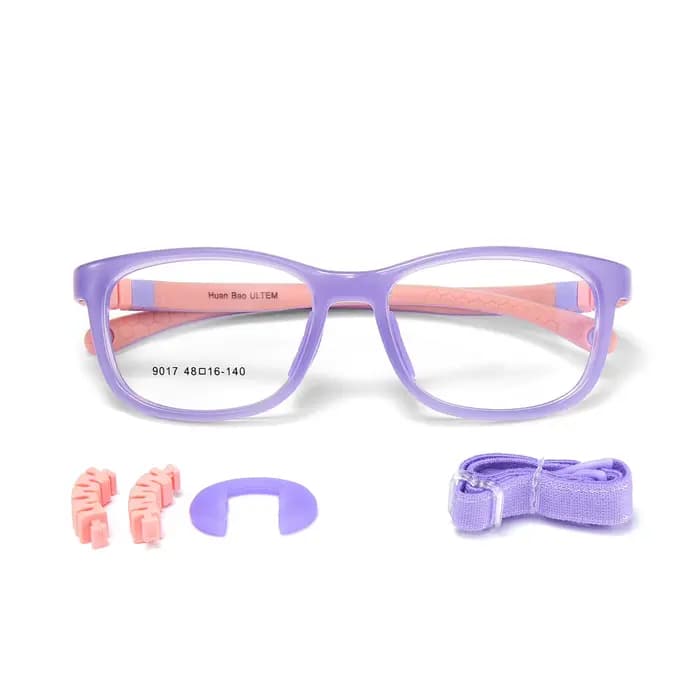 Xbora TR90 carré enfants lunettes cadre Flexible optique lunettes de Prescription avec sangle de spo