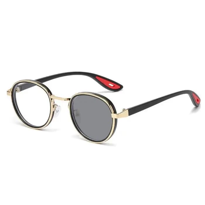Lunettes de soleil rétro à verres de couleur changeante, monture en alliage, verres anti-UV, lunette